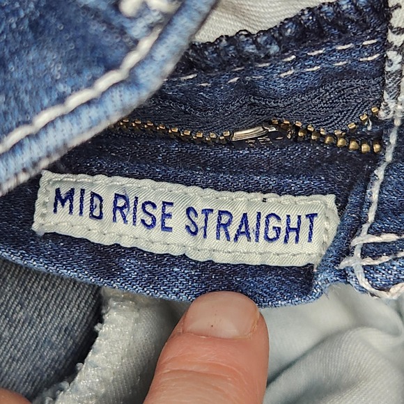 Ariat REAL Denim Jeans Womens 29R Blue Mid Rise Straight Leg Western Riding - Picture 5 of 10